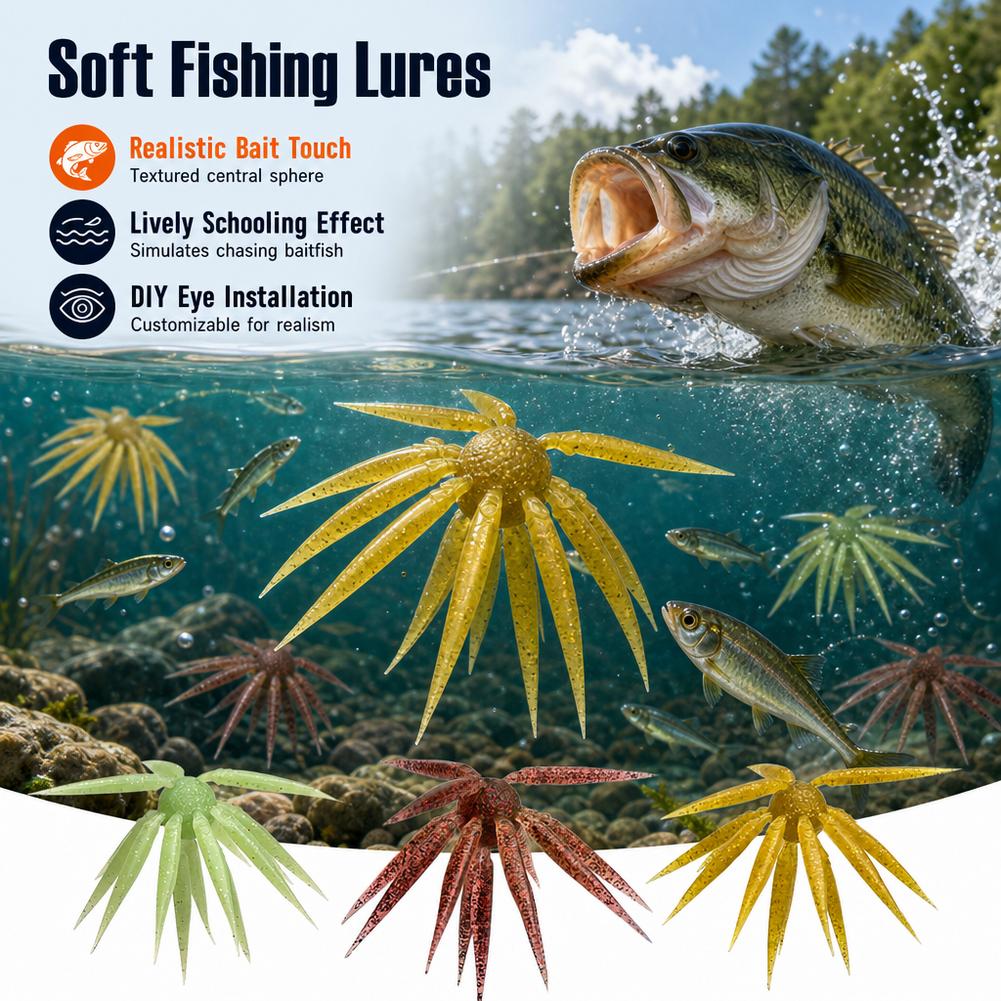 17mm Finesse Bass Fishing Soft - огляд і ціна Fishing Lure Soft Plastic
